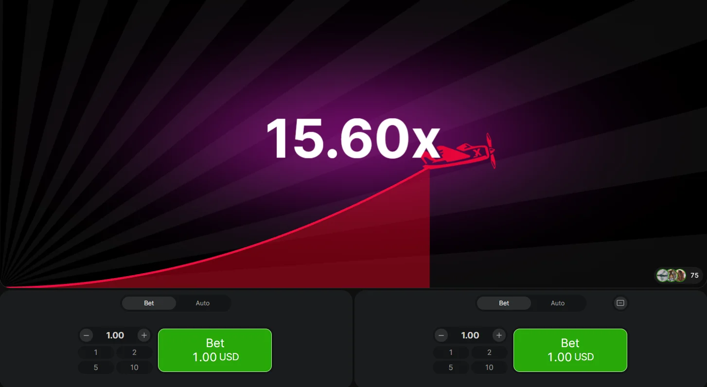 Aviator game interface screenshot